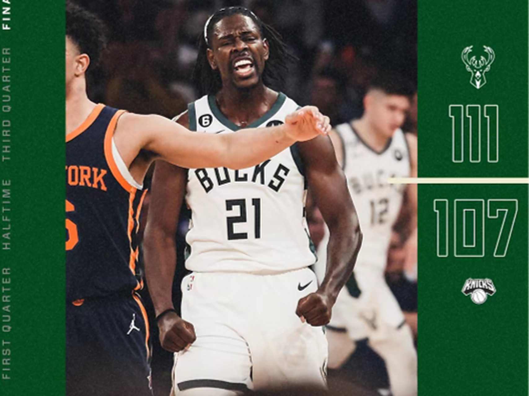 雄鹿再胜尼克斯，取得七连胜